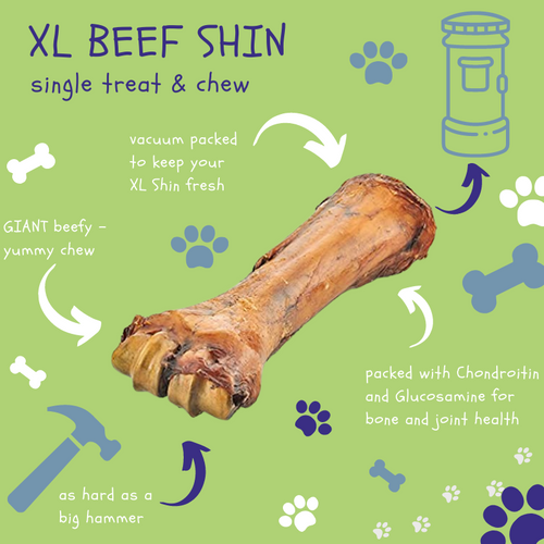 XL Beef shin - Dog Treats - The Dog Chew Company