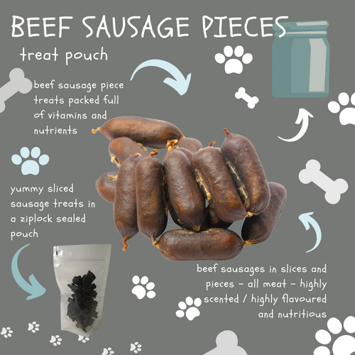 Beef sausage natural dog treat