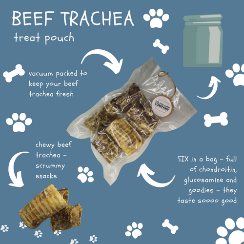 Beef trachea treat pouch - Dog Treats - The Dog Chew Company
