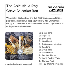Load image into Gallery viewer, The Chihuahua Chew &amp; Treat Box - Dog Treats - The Dog Chew Company

